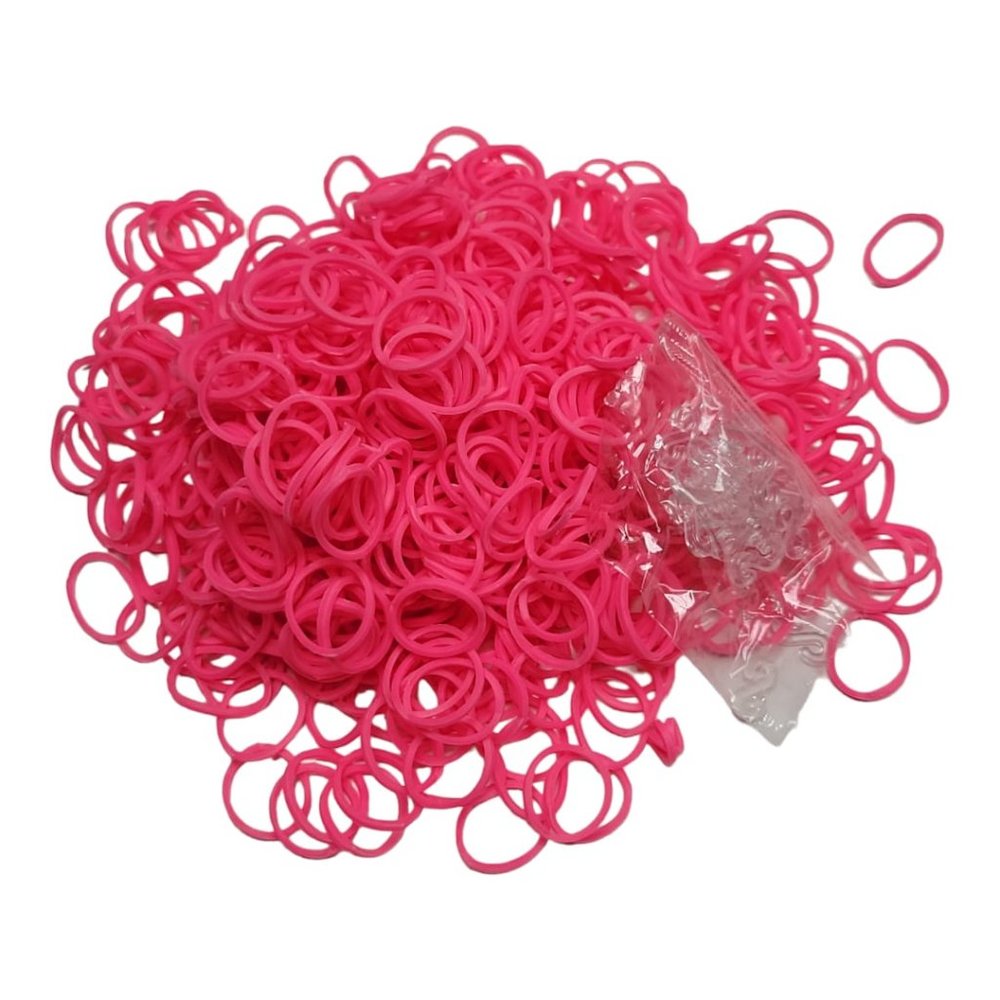 Neon Pink Rubber bands  Hot Pink